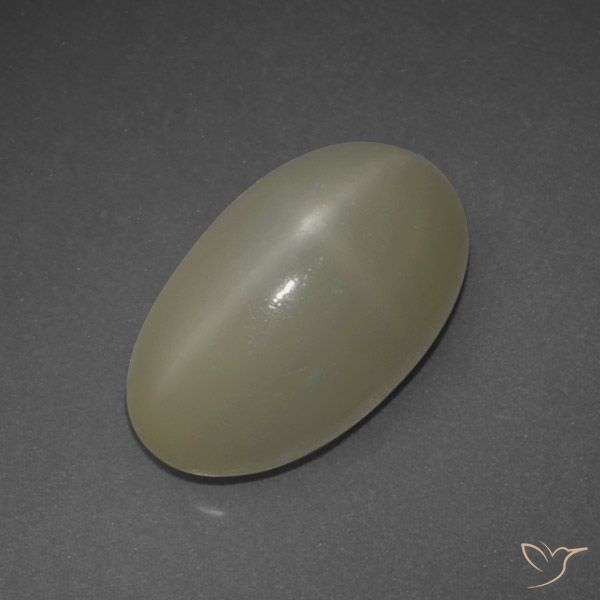 Pierre de Lune Étoilé Ovale en damier des États-Unis 6,48 ct, dimension 14,5 x 8,4mm, pureté Translucide, pierre gemme naturelle Non traité, 1 pièce Pierre de Lune Étoilé de couleur Brun pâle, dureté Mohs de 6 à 6.5, Photo A