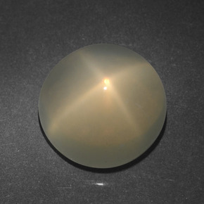 4.95 ct Cream Star Moonstone Stone, Natural Star Moonstone in Round Cabochon Shape for Sale