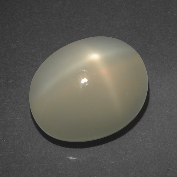 Light Coffee Brown Star Moonstone Gem - 4.8ct Oval Cabochon (ID: 418989)