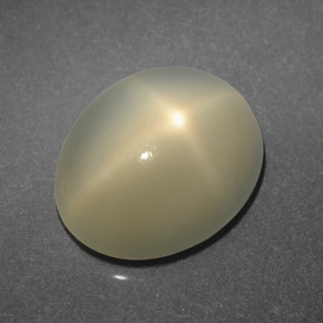 4.06 ct Cream Star Moonstone Stone, Natural Star Moonstone in Oval Cabochon Shape for Sale