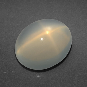 4.36 ct Cream Star Moonstone Stone, Natural Star Moonstone in Oval Cabochon Shape for Sale