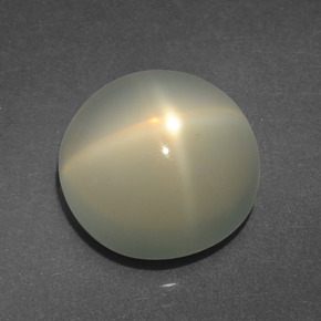 4.38 ct Cream Star Moonstone Stone, Natural Star Moonstone in Round Cabochon Shape for Sale