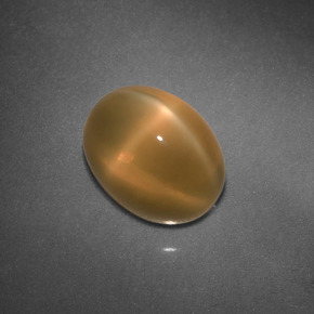 3.32 ct Orange Star Moonstone Gemstone, Star Moonstone Gem in Oval Cabochon Shape for Sale.