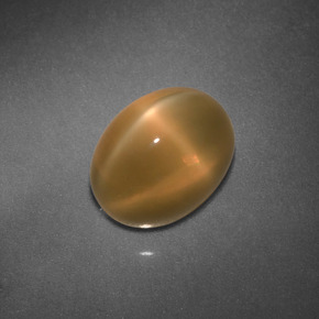 3.32 ct Orange Star Moonstone Stone, Natural Star Moonstone in Oval Cabochon Shape for Sale