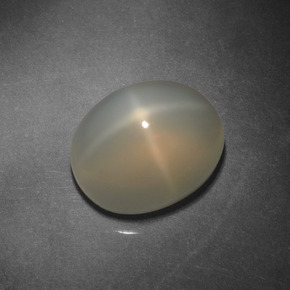 3.93 ct Cream Star Moonstone Stone, Natural Star Moonstone in Oval Cabochon Shape for Sale