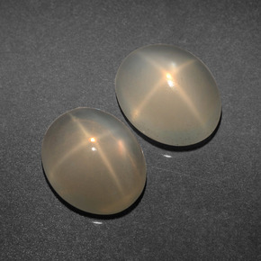 5.15 ct Cream Star Moonstone Stone, Natural Star Moonstone in Oval Cabochon Shape for Sale