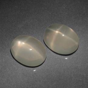 Star Moonstone Gemstone in 9 x 7 mm (calibrated) Size for Sale, Star Moonstone Stone in Cream Color