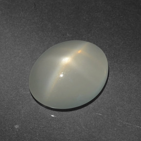 3.08 ct Cream Star Moonstone Gemstone, Star Moonstone Gem in Oval Cabochon Shape for Sale.