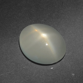 3.08 ct Cream Star Moonstone Stone, Natural Star Moonstone in Oval Cabochon Shape for Sale