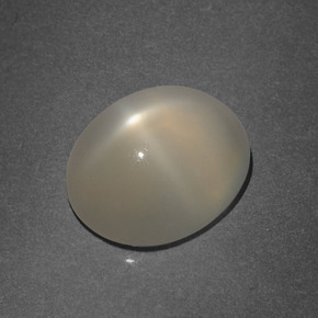 3.86 ct Cream Star Moonstone Stone, Natural Star Moonstone in Oval Cabochon Shape for Sale