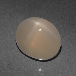 Medium-Light Orange Звездчатый Лунный Камень Камень - 4.7ct Овал Кабошон (ID: 419074)