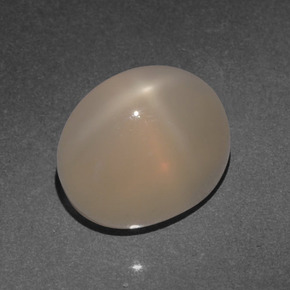 4.66 ct Orange Star Moonstone Stone, Natural Star Moonstone in Oval Cabochon Shape for Sale
