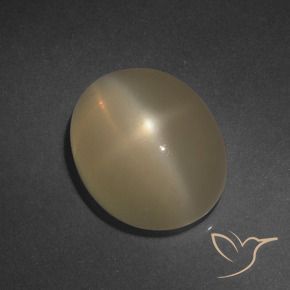 6.37 ct Brown Star Moonstone Stone, Natural Star Moonstone in Oval Cabochon Shape for Sale