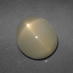 5.59 ct Brown Star Moonstone Stone, Natural Star Moonstone in Oval Cabochon Shape for Sale