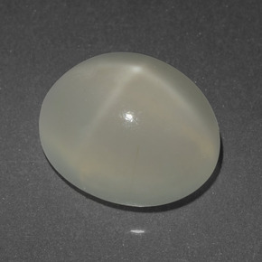 Warm White Star Moonstone Gem - 6.1ct Oval Cabochon (ID: 419141)