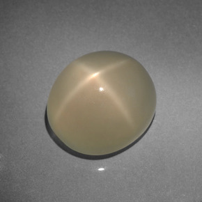 7.61 ct Golden Star Moonstone Stone, Natural Star Moonstone in Oval Cabochon Shape for Sale