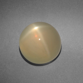 ライトイエロー スタームーンストーン 宝石 - 7.2ct ラウンドカボション (ID: 420799)