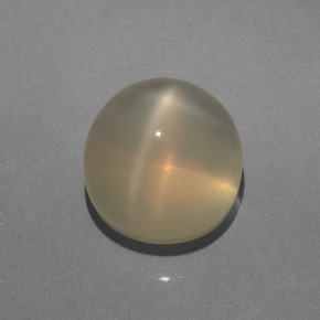 6.28 ct Cream Star Moonstone Stone, Natural Star Moonstone in Round Cabochon Shape for Sale