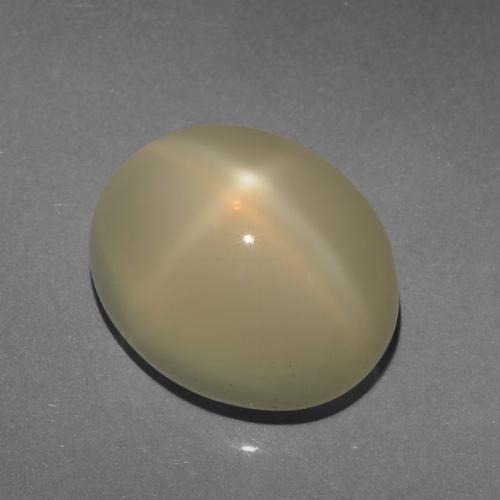 Pierre de Lune Étoilé Jaune oval cabochon 13,2 x 10,8mm de l'Inde, poids de 7,15 ct, pierre gemme naturelle Non traité de pureté Translucide, 1 pièce Pierre de Lune Étoilé, couleur : Orange jaune, dureté de Mohs de 6 à 6.5, Photo A
