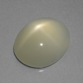 4.49 ct Cream Star Moonstone Stone, Natural Star Moonstone in Oval Cabochon Shape for Sale