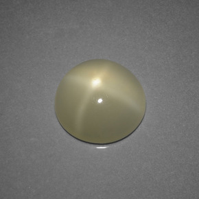 3.68 ct Cream Star Moonstone Stone, Natural Star Moonstone in Round Cabochon Shape for Sale