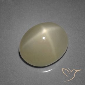 7.31 ct Yellow Star Moonstone Stone, Natural Star Moonstone in Oval Cabochon Shape for Sale