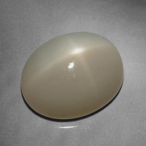 Pierre de Lune Étoilé Brun oval cabochon 15,1 x 12,2mm de l'Inde, poids de 9,61 ct, pierre gemme naturelle Non traité de pureté Translucide, 1 pièce Pierre de Lune Étoilé, couleur : Marron clair, dureté de Mohs de 6 à 6.5, Photo A