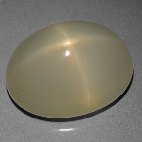 23.15 ct Cream Star Moonstone Stone, Natural Star Moonstone in Oval Cabochon Shape for Sale