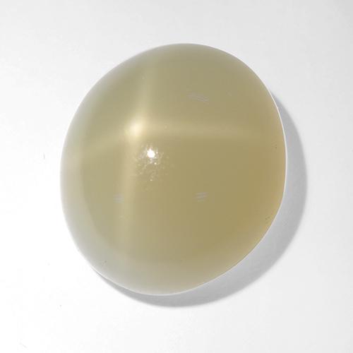 12.51 ct Yellow Star Moonstone Stone, Natural Star Moonstone in Oval Cabochon Shape for Sale
