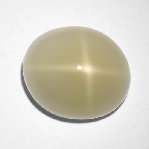 Star Moonstone Gemstone in 15.3 x 13.2 mm Size for Sale, Star Moonstone Stone in Light Yellow Color