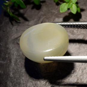 Star Moonstone Gemstone in 14 x 12 mm (calibrated) Size for Sale, Star Moonstone Stone in Warm White Color