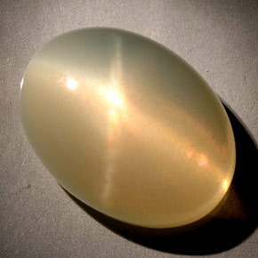 18.09 ct Orange Star Moonstone Gemstone, Star Moonstone Gem in Oval Cabochon Shape for Sale.