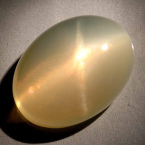 18.09 ct Orange Star Moonstone Stone, Natural Star Moonstone in Oval Cabochon Shape for Sale