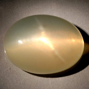Star Moonstone Gemstone in 20 x 15 mm (calibrated) Size for Sale, Star Moonstone Stone in Cream Peach Color