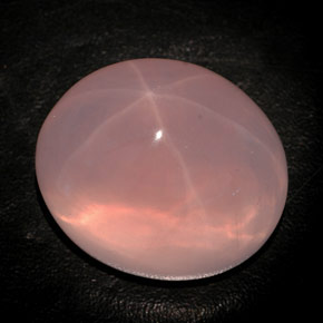264.60 ct Pink Star Rose Quartz Gemstone, Star Rose Quartz Gem in Oval Cabochon Shape for Sale.