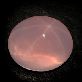 264.60 ct Pink Star Rose Quartz Stone, Natural Star Rose Quartz in Oval Cabochon Shape for Sale