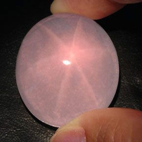 167.45 ct Pink Star Rose Quartz Gemstone, Star Rose Quartz Gem in Oval Cabochon Shape for Sale.