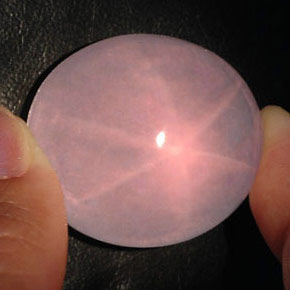 167.45 ct Pink Star Rose Quartz Stone, Natural Star Rose Quartz in Oval Cabochon Shape for Sale