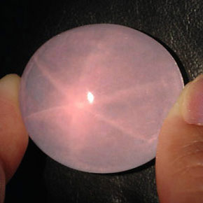 Star Rose Quartz Gemstone in 34.4 x 29.8 mm Size for Sale, Star Rose Quartz Stone in Pink Color