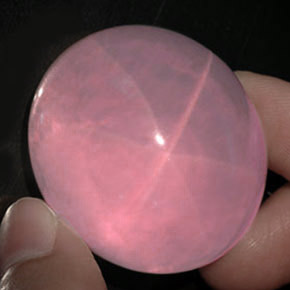 263.85 ct Pink Star Rose Quartz Stone, Natural Star Rose Quartz in Oval Cabochon Shape for Sale