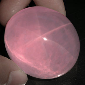 Star Rose Quartz Gemstone in 38.5 x 34.2 mm Size for Sale, Star Rose Quartz Stone in Pink Color