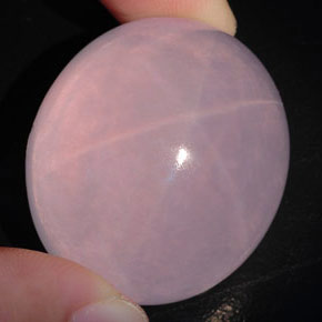 150.30 ct Pink Star Rose Quartz Gemstone, Star Rose Quartz Gem in Oval Cabochon Shape for Sale.