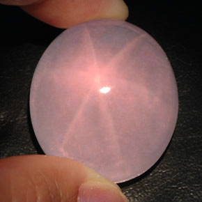 120.50 ct Pink Star Rose Quartz Gemstone, Star Rose Quartz Gem in Oval Cabochon Shape for Sale.