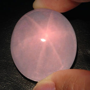 Star Rose Quartz Gemstone in 31.2 x 27.1 mm Size for Sale, Star Rose Quartz Stone in Pink Color