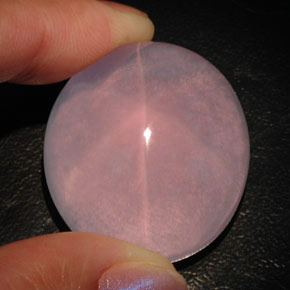 101.45 ct Pink Star Rose Quartz Gemstone, Star Rose Quartz Gem in Oval Cabochon Shape for Sale.
