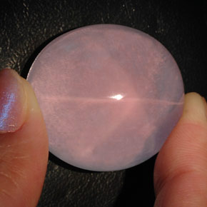 101.45 ct Pink Star Rose Quartz Stone, Natural Star Rose Quartz in Oval Cabochon Shape for Sale