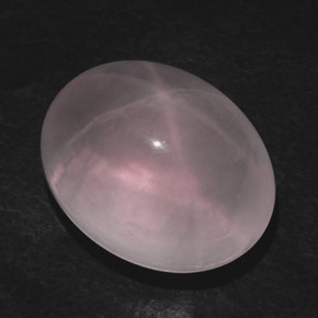 42.71 ct Pink Star Rose Quartz Gemstone, Star Rose Quartz Gem in Oval Cabochon Shape for Sale.