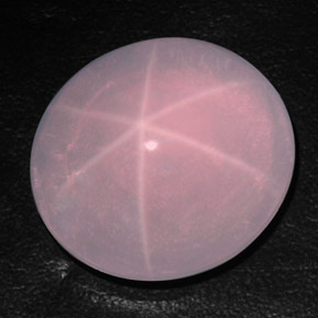 102.00 ct Pink Star Rose Quartz Gemstone, Star Rose Quartz Gem in Oval Cabochon Shape for Sale.