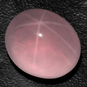31.28 ct Pink Star Rose Quartz Stone, Natural Star Rose Quartz in Oval Cabochon Shape for Sale