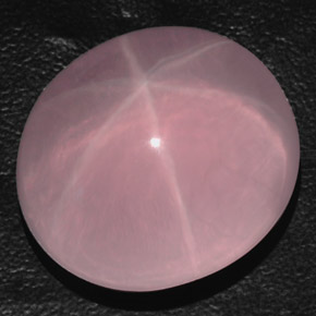 85.90 ct Pink Star Rose Quartz Gemstone, Star Rose Quartz Gem in Oval Cabochon Shape for Sale.